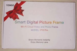 YEMSD 15.6" WiFi Digital Picture Photo Frame, 32 GB Memory, Auto-Rotate, White - Picture 1 of 9