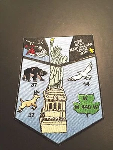 ORDER OF THE ARROW MANTOWAGAN LODGE 14 1996 NOAC TWO PIECE SET - Bild 1 von 1
