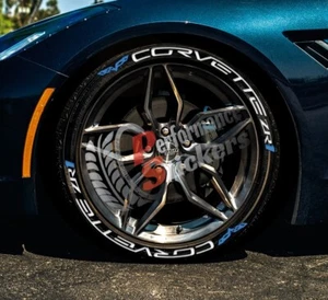 Tire Lettering Fits Corvette ZR1 Decal Stickers 1.00" SET for 15"-22" FAST SHIP - Picture 1 of 3
