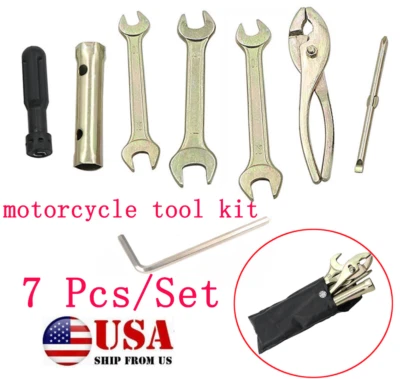 7件装全新通用摩托车工具套件火花塞扳手套筒钳 — 第 1/4 张图片