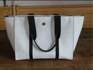 LuluLemon Shopping Bag  Tasche weiß schwarz - Bild 1 von 1