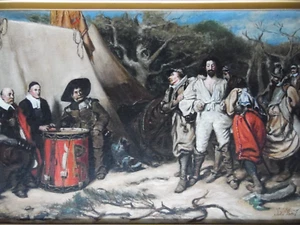 Drum Head Court Martial 1925 Oil after John Pettie Original. Portrait - Picture 1 of 8