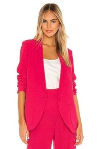 Blazer Amanda Uprichard collo sciallato in azalea donna taglia media - Foto 1 di 9