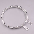 Pure S999 Fine Silver 999 Bracelet Women Lucky Abacus Beads Bangle 22-23g