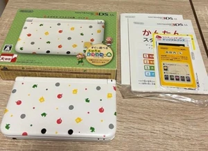 [S-rank] Nintendo 3DS LL Animal Crossing with Charger/Stylus/Box Instructions - Picture 1 of 7