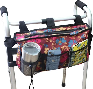 Update Walker Bag Hand Free Storage Bag Walker Attachment Handicap Basket Pouch - Picture 1 of 12