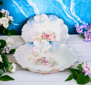 2 antiche ciotole Prussia Cina, piccole ciotole blu dorate - Foto 1 di 10