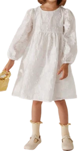 Elegantes Mädchenkleid Suri Cremeweiß mit Blumenapplikationen, Festlich & Bequem - Bild 1 von 5