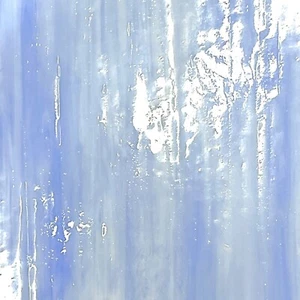 Wissmach COE 96-23 White Superior Blue Prisma Fusible Glass Sheet - Picture 1 of 4