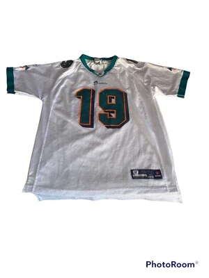 Preowned Reebok On Field NFL Miami Dolphins #18 Brandon Marshall Jersey Size XL - Image 1 of 4
