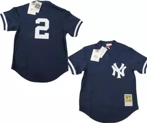 1995 Derek Jeter #2 New York Yankees Herren S-M Mitchell & Ness blau BP Trikot - Bild 1 von 7