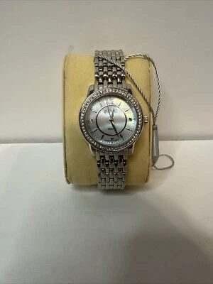 Women's August Steiner AS8027SS Quartz Diamond Crystal Silver Tone Watch -NWT - Image 1 of 4