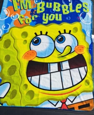 "Manta ligera de lana NICKELODEON Bob Esponja Im Bubbles For You 57x47""" Foto 1 de 3