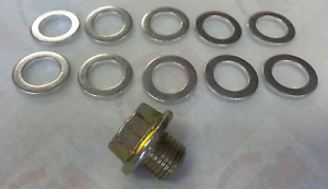 14MM Oil Drain Sump Plug + 10 Washers for Land Rover and Jaguar