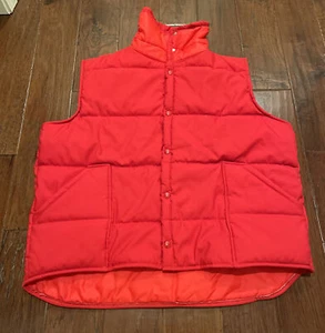VTG Rare 80s Upstream Premium Division Vest Puffer Down USA Unisex XL - Picture 1 of 6