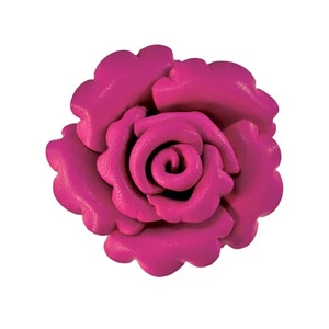 Broche o prendedor de cuero genuino rosa fucsia colorido encantado - Imagen 1 de 5