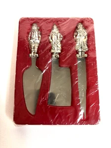 Wallace Silversmiths Silver Plated 3 Pc Cheese Serving Set - Picture 1 of 2