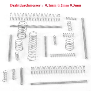 Druckfeder Draht 0.1 0.2 0.3mm Edelstahl Spiralfeder Kompression Federspielzeug - Picture 1 of 12
