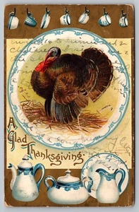Postkarte: Thanksgiving, geprägt, vergoldet, #51670, Ellen H. Klatschsattel, veröffentlicht 1918 - Bild 1 von 2
