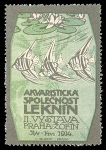 Bohemia Poster Stamp - 1914, Prague - Aquarium Society Exhibition - Picture 1 of 1