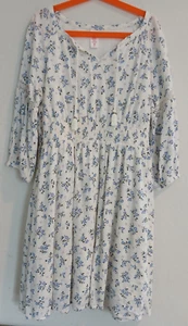 Justice Girls Floral Print Peasant Dress Size 12 - Picture 1 of 16