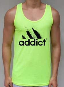 Addict Neon Tank Top EDM Drug Rave EDC Electric Zoo Music Festival - Bild 1 von 7