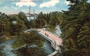 Vintage Postkarte Luna Island Brücke Niagarafälle schöne Struktur New York - Bild 1 von 2