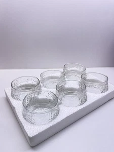 Ravenhead Siesta Bark Strukturgläser | Klar Stapelbar Barware | Vintage 70er Jahre - Bild 1 von 4