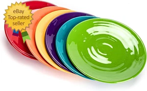 Platos de melamina de 11 pulgadas (juego de 6) - Vajilla de plástico irrompible y reutilizable - Imagen 1 de 12
