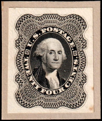 EAS_STAMPS US SCOTT #45p2 MNH GRADE 98 FROM ROOSEVELT ALBUM SCV $400.00 W/CERT - Image 1 of 2