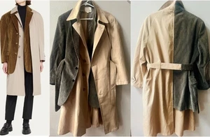 RENTRAYAGE Dr. Watson Mixed Media Layered Trench Coat Womens Size S~NEW - Picture 1 of 9