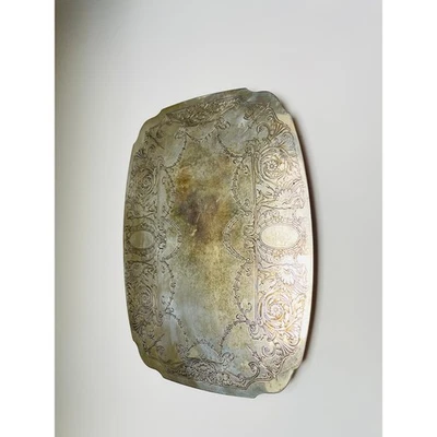 Vintage Reed & Barton Bell Silver Plate Tray Trivet 1951 Griffin Lion Filigree - Image 1 of 4