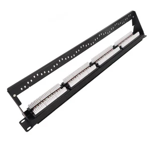 RJ45 Through Coupler 24 Ports Anti Interference 10G Ethernet Supported CAT5e SAL - Photo 1/23