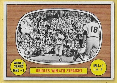1966 Topps World Series Game 4 Orioles Win 4th Straight #154 VG - Image 1 of 2