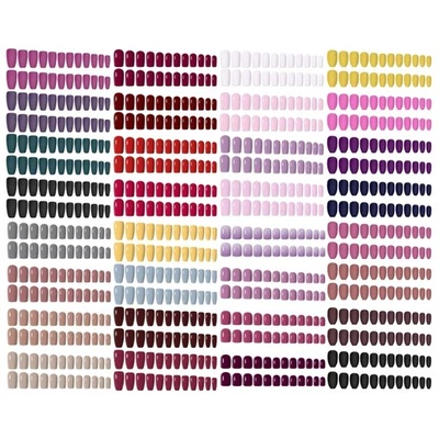 96pcs Stylish Press on Nails Matte Coffin Ballet Acrylic Nails Medium for Daily - Image 1 of 4