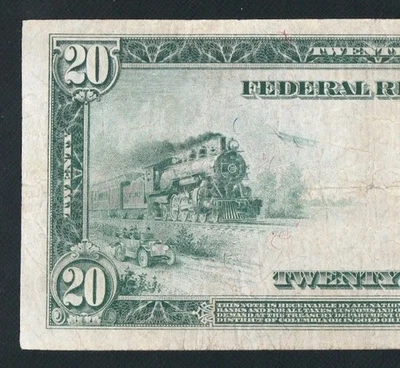BEAUTIFUL RARE 14771774 SERIAL NUMBER 1914 $20 FRN. NO PINHOLES OR TEARS - Image 1 of 3