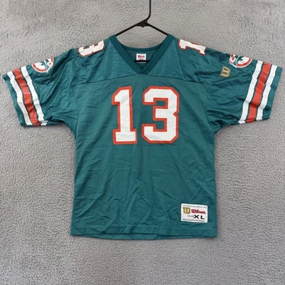 Vintage Dan Marino Jersey Youth XL NFL Miami Dolphins Football 90s Wilsons Sport - Image 1 of 4
