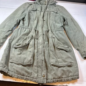 Chaqueta utilitaria de línea larga American Eagle para mujer verde militar talla M - Imagen 1 de 22