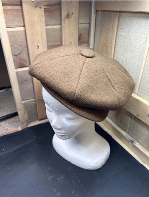 Gorra de Newsboy Dobbs Grande Marrón Lana Estilo Peaky Blinders Foto 1 de 4