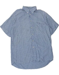 CAMEL Mens Short Sleeve Shirt XL Blue Floral CB11 - Picture 1 of 3