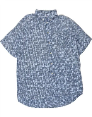 CAMEL Mens Short Sleeve Shirt XL Blue Floral CB11 - Image 1 of 3