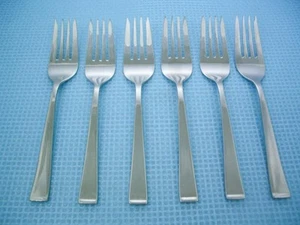 Wallace GEORGETOWN GLOSSY Set di 6 Forchette per Insalata 6 Posate 3/8" Inox 18/8 - Foto 1 di 4
