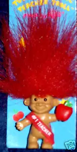 #1 Teacher Pin NEW Vintage Russ Troll NEW ON CARD - Picture 1 of 1