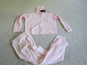 Fashion Nova "The Original Trendsetter" Velour Track Suit Pink XL - Picture 1 of 14