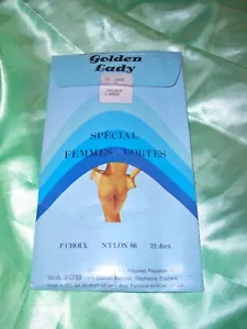RAR Vintage Retro Golden Lady Nylons Fein Strumpfhose Gr. XL 48-50 amber OVP - Bild 1 von 2