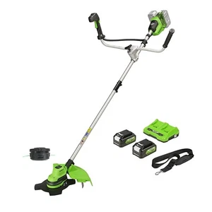 Cortacésped y Desbrozadora a Batería 48V Greenworks 2x24V con Batería (2)x4Ah - Imagen 1 de 9