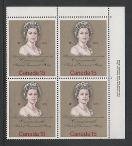 CANADA 1973 UR Plate Block Stamp #621 15¢ ROYAL VISIT Queen Elizabeth MNH - Picture 1 of 1