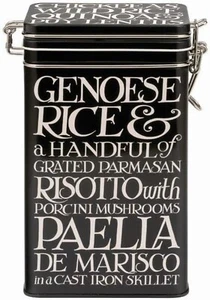 Emma Bridgewater Black Toast Caddy Tin with Clip Close Lid  - Rice or Risotto - Picture 1 of 1