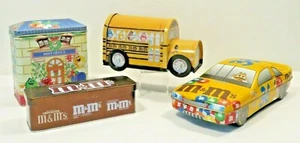 M&M'S Konvolut Dosen Konvolut 4 Schulbusse, Post, Nas Auto & Rennwagen - Bild 1 von 6