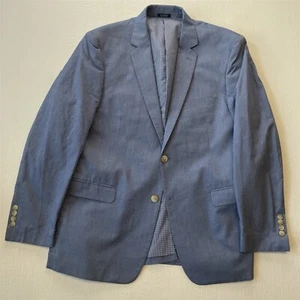 Saddlebred 42R Light Blue 100% Cotton Mens Blazer Sport Coat Jacket - Picture 1 of 12